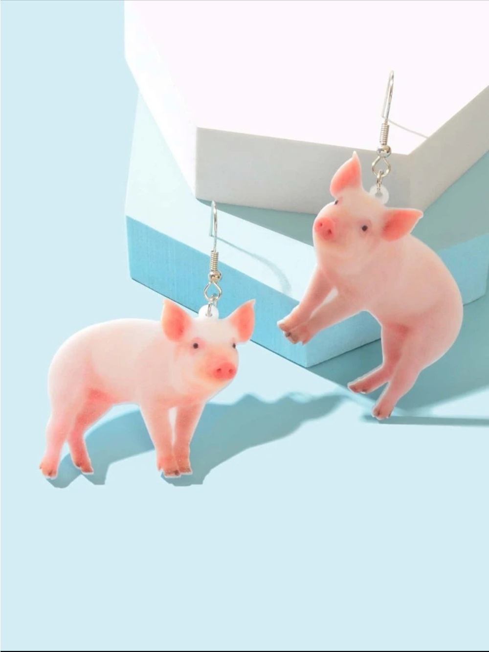 🐖 Adorable Piggy Pig Piglet Realistic Drop Earrings 🐷